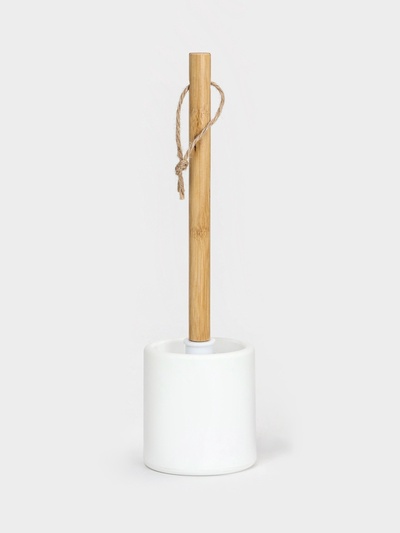 Ёрш для унитаза Доляна Bamboo, белый