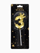 Свеча для торта «Корона» цифра 3  (артикул 10967728)  большой выбор товаров оптом и в розницу по низким ценам с доставкой