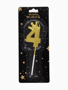 Свеча для торта «Корона» цифра 4  (артикул 10967729)  большой выбор товаров оптом и в розницу по низким ценам с доставкой