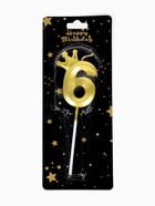 Свеча для торта «Корона» цифра 6  (артикул 10967732)  большой выбор товаров оптом и в розницу по низким ценам с доставкой