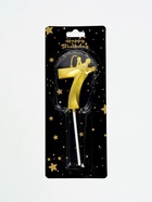 Свеча для торта «Корона» цифра 7  (артикул 10967733)  большой выбор товаров оптом и в розницу по низким ценам с доставкой