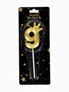 Свеча для торта «Корона» цифра 9  (артикул 10967735)  большой выбор товаров оптом и в розницу по низким ценам с доставкой