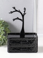 Шкатулка для украшений «Цветущее дерево», 2 яруса, 17.2×10.5×24 см, чёрная - Фото 2