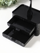 Шкатулка для украшений «Цветущее дерево», 2 яруса, 17.2×10.5×24 см, чёрная - Фото 6