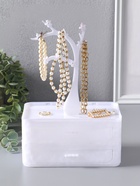 Шкатулка украшений «Цветущее дерево», 2 яруса, 17.2×10.5×24 см, белая - фото 809553108