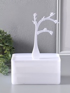 Шкатулка украшений «Цветущее дерево», 2 яруса, 17.2×10.5×24 см, белая - фото 809553111