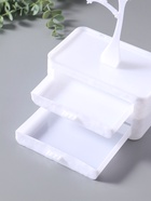 Шкатулка украшений «Цветущее дерево», 2 яруса, 17.2×10.5×24 см, белая - фото 809553113