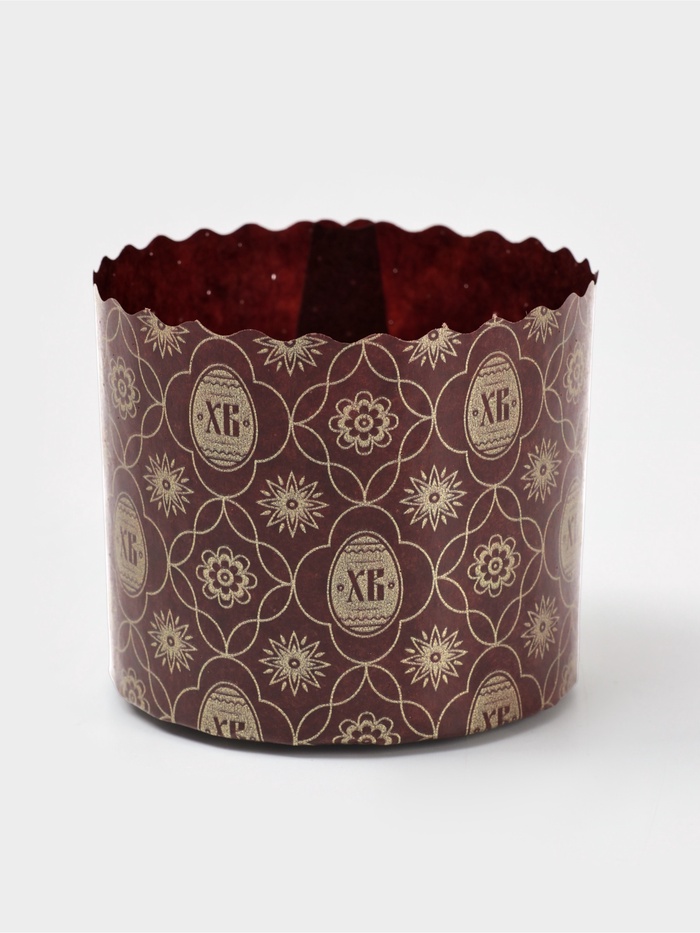 Формы для выпечки кулича бумажные «ХВ яйцо», одноразовые, набор 10 шт., 7×6 см, коричневые - Фото 1