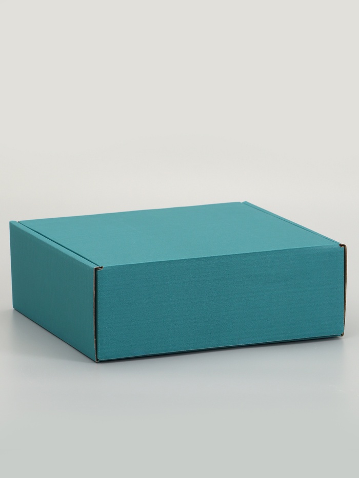 Коробка самосборная, изумрудная, для подарков и хранения, 26×24×10 см - Фото 1