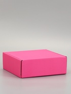 Коробка самосборная, розовая, 26 х 24 х 10 см  (артикул 10989335)  большой выбор товаров оптом и в розницу по низким ценам с доставкой