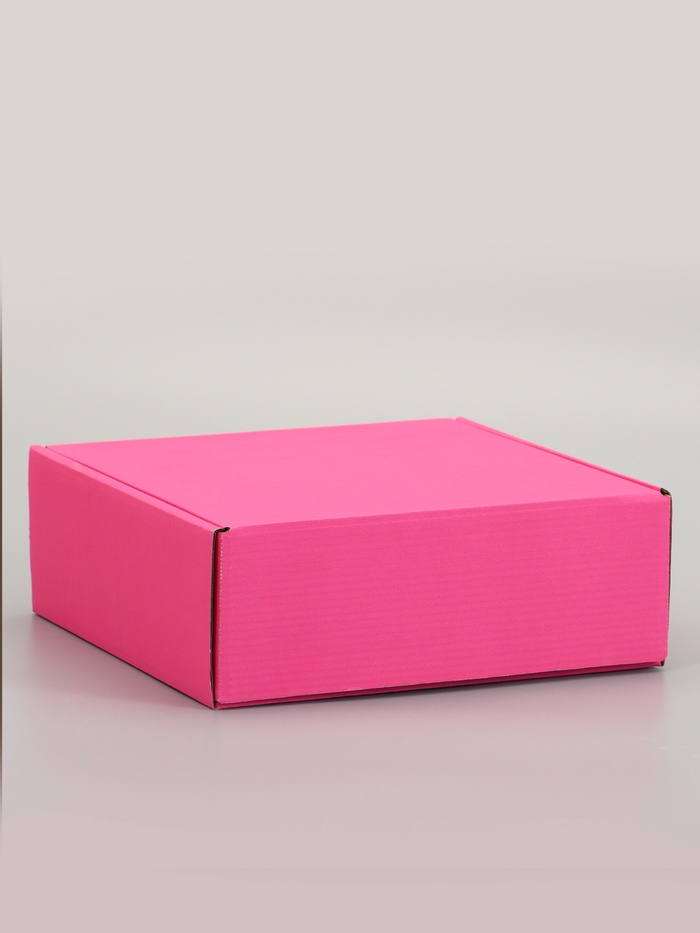 Коробка самосборная, розовая, для подарков и хранения, 26×24×10 см