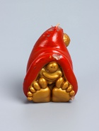 УЦЕНКА Свеча декоративная «Гномик с ножками», 9×7.1×7.3 см, золото - Фото 2