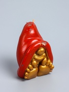 УЦЕНКА Свеча декоративная «Гномик с ножками», 9×7.1×7.3 см, золото - Фото 3