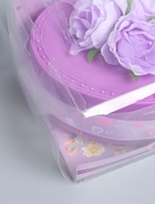 УЦЕНКА Шкатулка музыкальная механическая «Нежные розы» фиолетовая 12×13.5×10.5 см - Фото 4