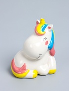 УЦЕНКА Копилка керамика «Единорожка спит сидя» 12×9.5×16 см - Фото 2