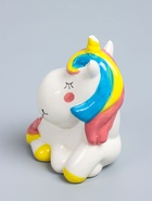 УЦЕНКА Копилка керамика «Единорожка спит сидя» 12×9.5×16 см - Фото 3