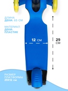 УЦЕНКА Самокат 2 в 1 GRAFFITI, с корзинкой, колёса PU 120/75 мм, синий - Фото 4