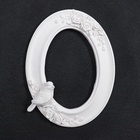 УЦЕНКА Фоторамка "Овальная с птичками" белая - Фото 1