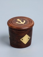УЦЕНКА Кости игральные в шкатулке 6.5×6.5×6 см, дерево шишам, латунь - Фото 2