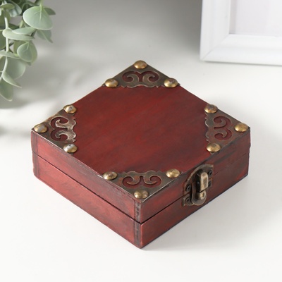 УЦЕНКА Шкатулка сундук дерево «Абеле» 10×10×4 см