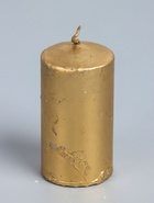 УЦЕНКА Свеча-столбик новогодняя 100×50 см, цв. золотой - Фото 6