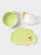 УЦЕНКА Набор детской посуды Доляна «Верный друг», 3 предмета: кружка 350 мл, супница 450 мл, тарелка, керамика, зелёный, белый - Фото 3