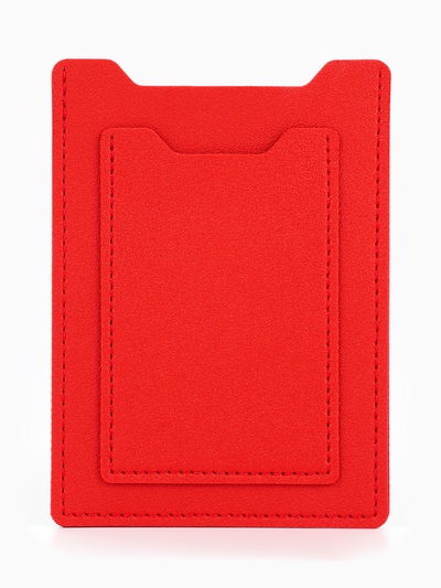 Обложка для автодокументов, СТС, права, карта, 9×0.3×12.5 см, красная