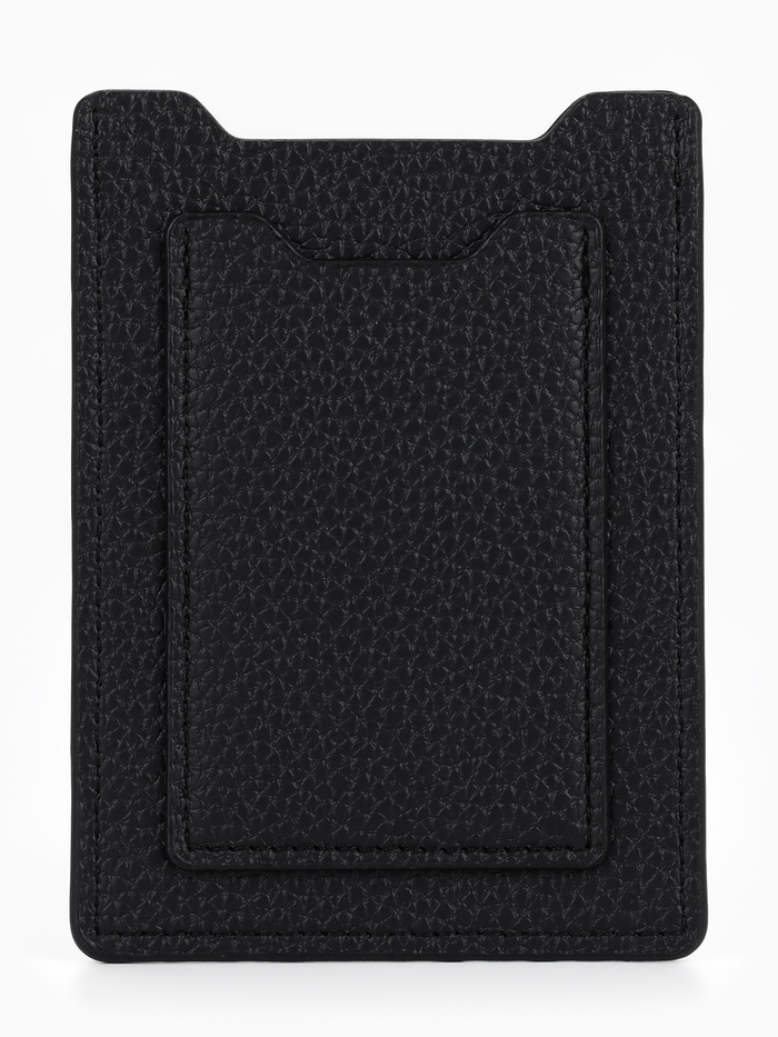 Обложка для автодокументов, СТС, права, карта, 9×0.3×12.5 см, флотер, чёрная - Фото 1