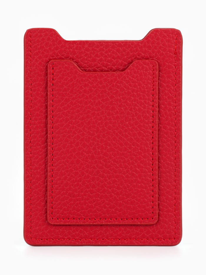 Обложка д/автодокументов, СТС+права+карта, 9*0,3*12,5 см, флотер красный