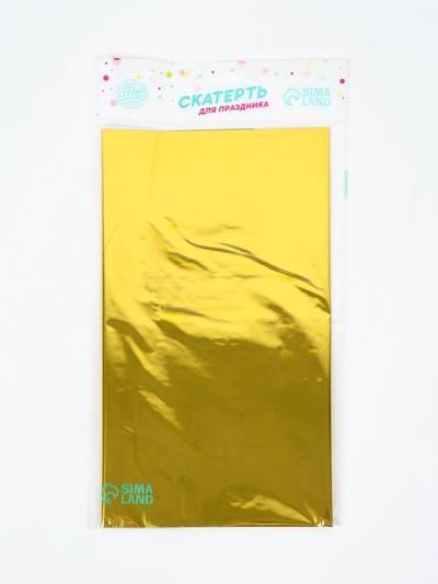 Скатерть одноразовая «Золото», фольга, 137×183 см