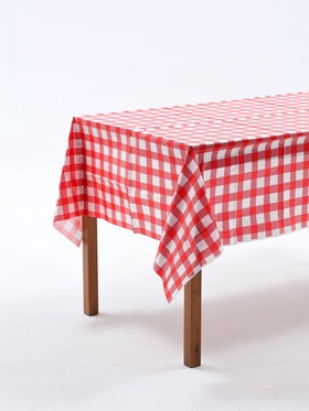 Скатерть одноразовая «На пикник», красная, 137×183 см