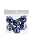 УЦЕНКА Набор шаров пластик d=6 см, 6 шт. «Сказочная ночь» золотисто-синий - Фото 2