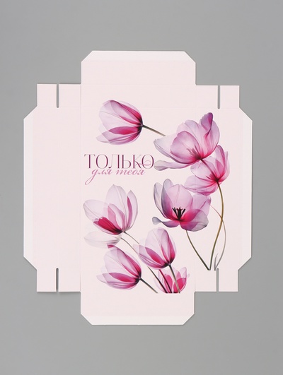 Коробка подарочная складная «Цветы», 21×15×7 см