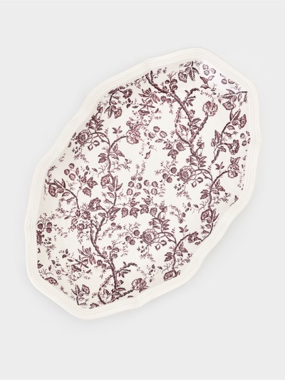 Блюдо сервировочное Auster, 30.5×20.5×3 см, керамика, белое