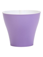 Кашпо для цветов «Афина», 1 л, d=14.7 см, h=12.5 см, пластиковое, со вставкой, сиреневое  (артикул 10994493)  большой выбор товаров оптом и в розницу по низким ценам с доставкой