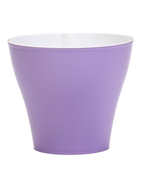 Кашпо для цветов «Афина», 1 л, d=14.7 см, h=12.5 см, пластиковое, со вставкой, сиреневое  (артикул 10994493)  большой выбор товаров оптом и в розницу по низким ценам с доставкой