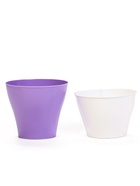 Кашпо для цветов «Афина», 1 л, d=14.7 см, h=12.5 см, пластиковое, со вставкой, сиреневое - Фото 4