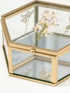 Шкатулка стекло с металлическим каркасом "Сухоцветы" многогранник 11,3х13х5,7 см - фото 809553359