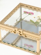 Шкатулка для украшений «Сухоцветы», квадрат, стекло с металлическим каркасом, зеркальное дно, 10×10.5×5.2 см - Фото 4