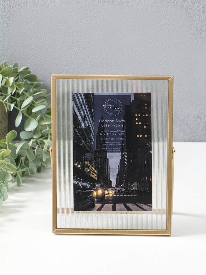 Фоторамка для фото 10×15 см «Тонкая полоска», металл, 0.8×15.5×20.5 см - Фото 1