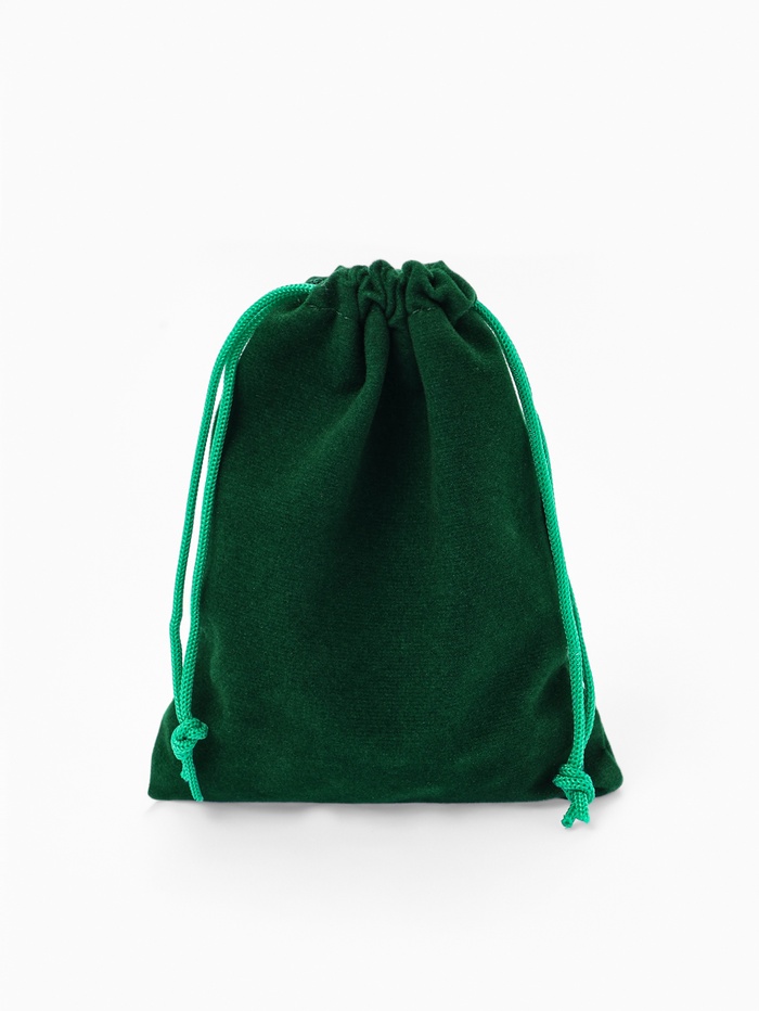 Набор мешочков бархатных 50 шт. 10×12×0.1 см, зелёный