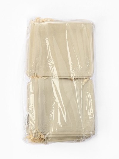 Набор мешочков бархатных 50 шт., 10×12 см, бежевый