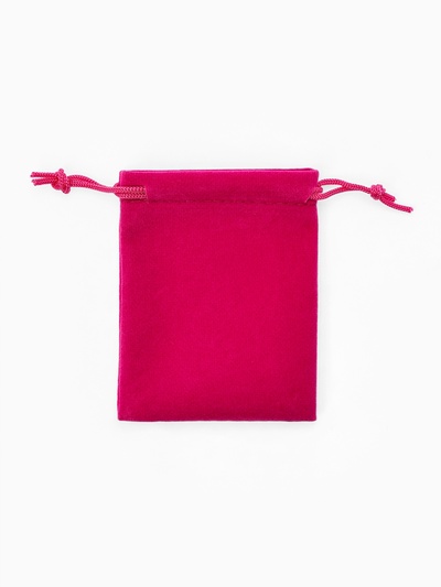 Набор мешочков бархатных 50 шт., 7×9 см, ярко-розовый