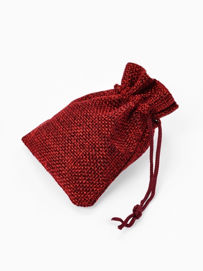 Набор мешочков подарочных 50 шт. «Льняной» 7×9 см, бордовый