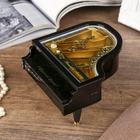 УЦЕНКА Шкатулка пластик музыкальная механическая «Рояль» МИКС ручной завод 8×15.5×14 см - Фото 1