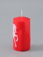 УЦЕНКА Свеча - цилиндр 50×100 мм с накаткой «Конь», красная - Фото 5