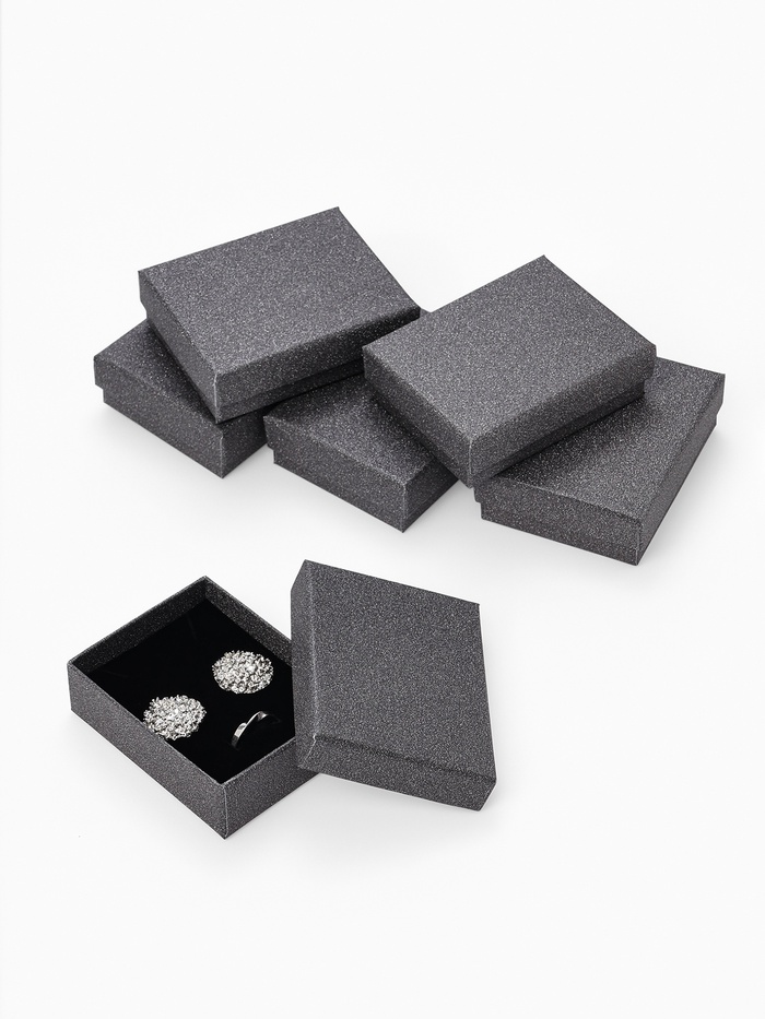 Набор коробочек подарочных 6 шт. под набор «Блеск», 9×7 см, чёрный, серый