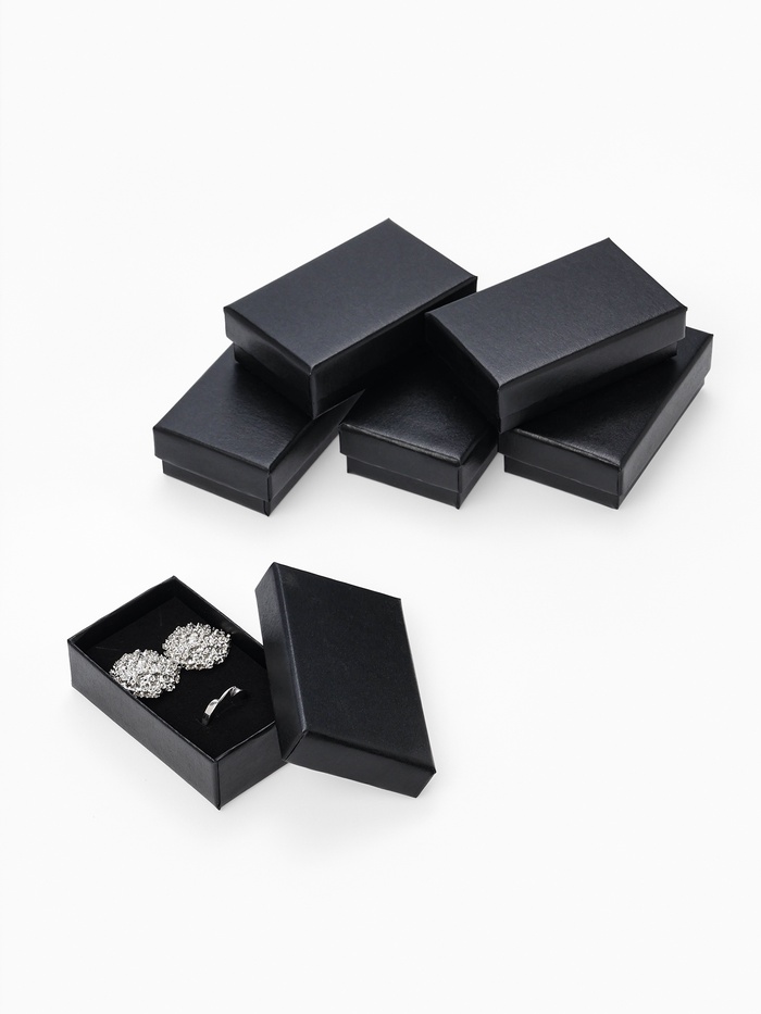 Набор коробочек подарочных 6 шт. под набор «Минимал», 5×8 см, (полезная часть 7×4.1 см), чёрный - Фото 1