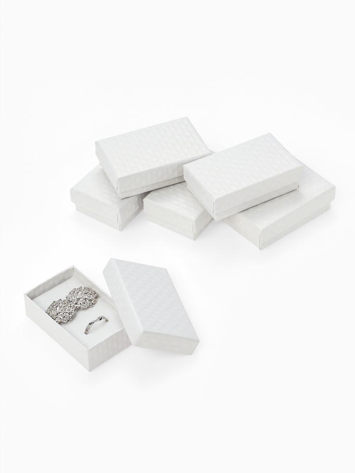 Набор коробочек подарочных 6 шт. под набор «Стёганая», 5×8 см, (полезная часть 7×4.1 см), белый