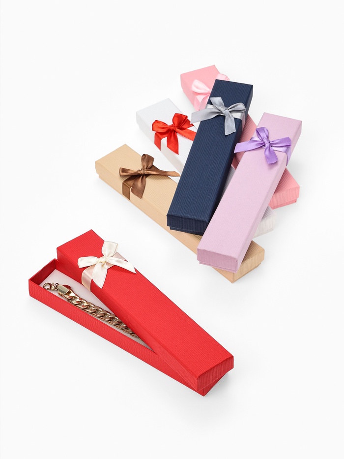 Набор коробочек подарочных 6 шт. под цепочку, браслет, часы «Моменты», 21×4 см, (полезная часть 20.5×3.5 см), цвет МИКС - Фото 1